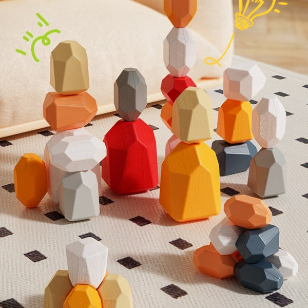Stacking Stone Building Blocks - 21 Piece Set