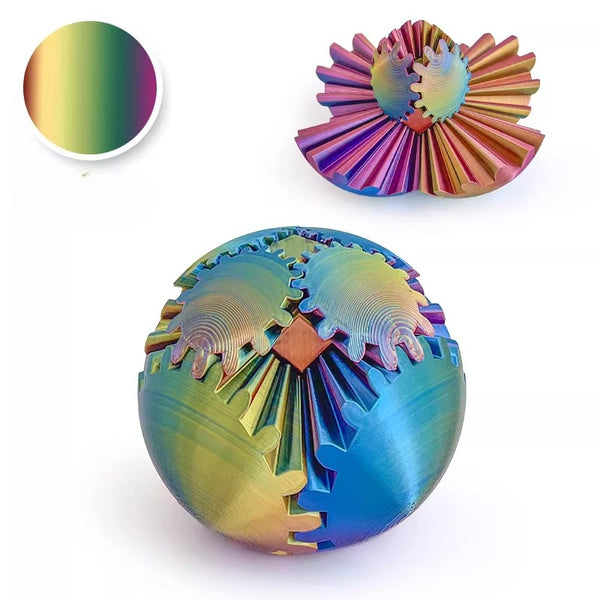 Kinetic 3D Printed Infinite Gear Sphere