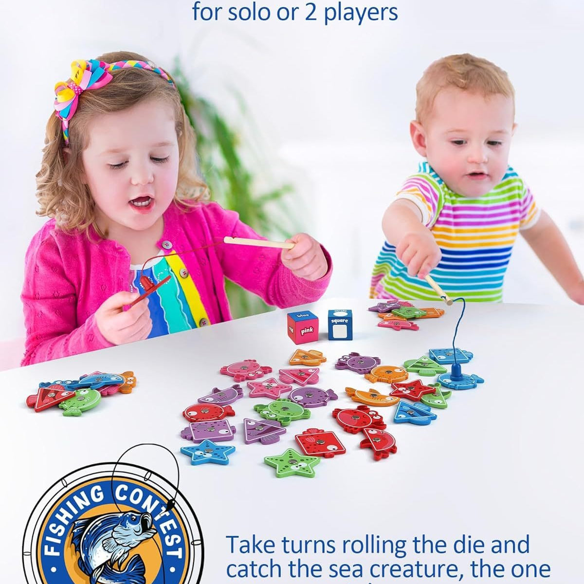Magnetic Fishing Game: Color and Shape Matching
