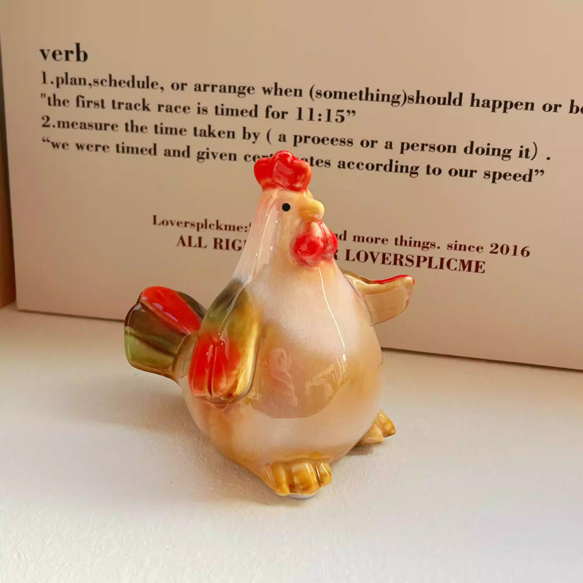 Ceramic Chicken Family Ornament Set
