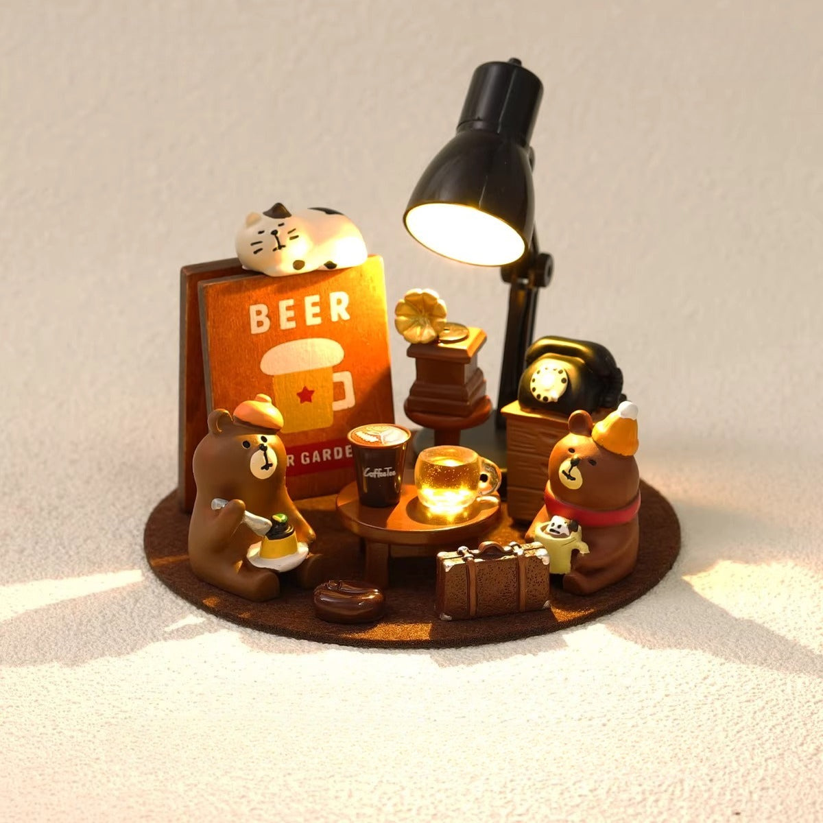 Product Title Miniature Coffee Shop Scene Night Light