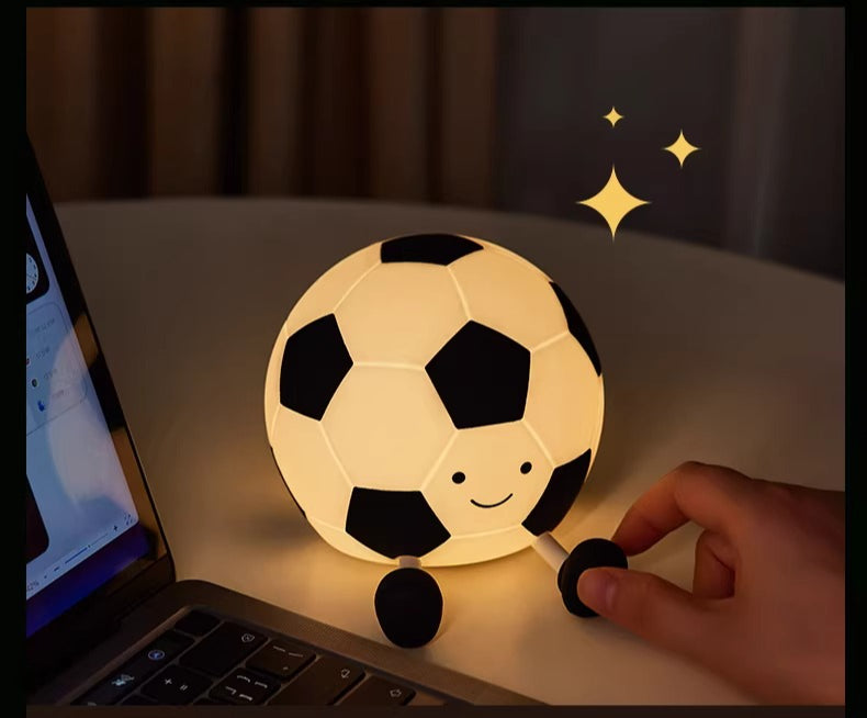Soft Silicone Soccer Ball Night Light