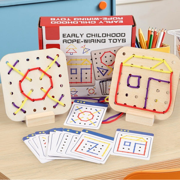 Kids' Wooden Lacing Activity Set