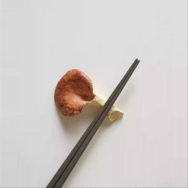 Hand-Painted Mushroom Resin Chopstick Rest