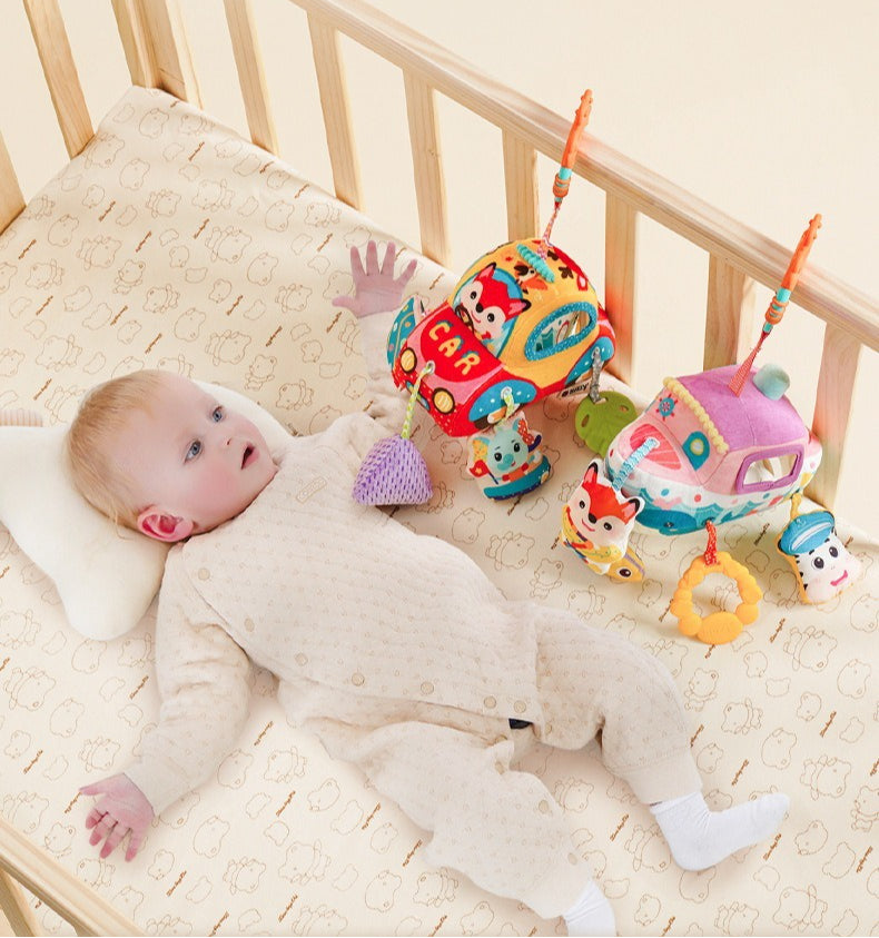 Baby Plush Sensory Stroller & Crib Hanging Toy