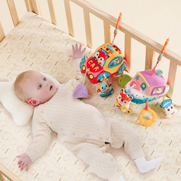 Baby Plush Sensory Stroller & Crib Hanging Toy