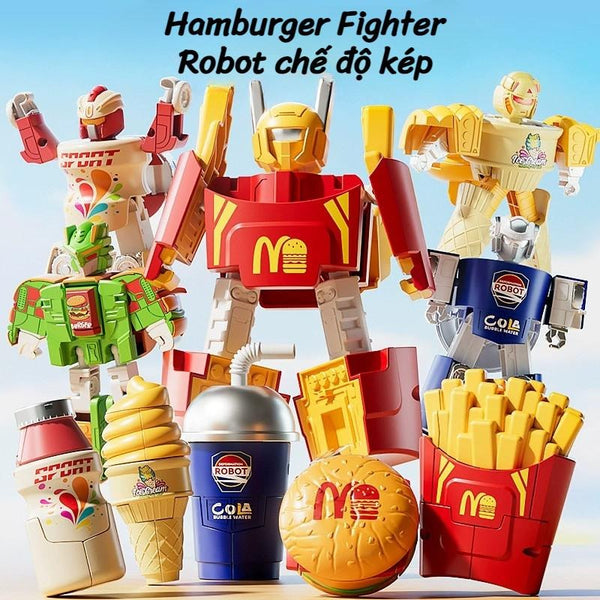 Food Transformation Robot Action Figure Set