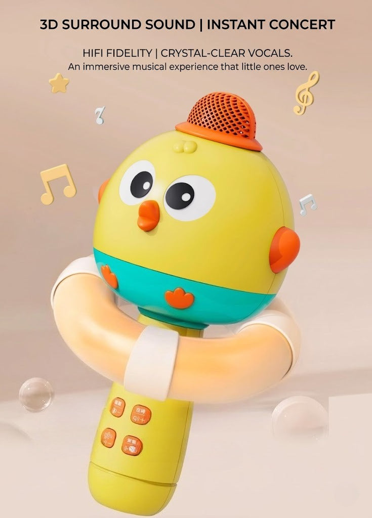 Chick-Themed Wireless Karaoke Microphone for Kids
