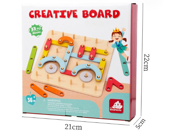 36-Peg Creative Shape and Structure Building Set