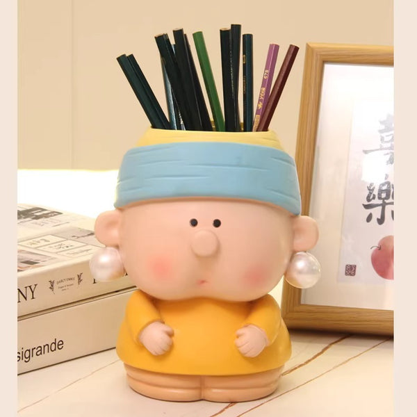 Classical Figure Sculptural Desktop Organizer