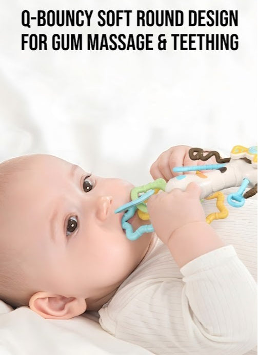 Donut Busy Shake Stick Interactive Baby Rattle & Teether