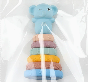 Soft Silicone Stacking Rings Learning Toy for Babies & Toddlers