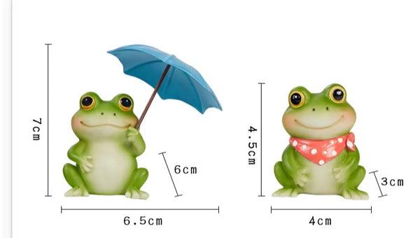 Miniature Garden Frog Figurine