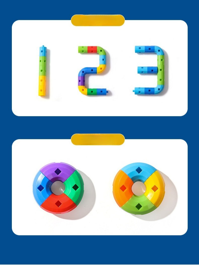 Flexible Curved Building Blocks with Storage Case