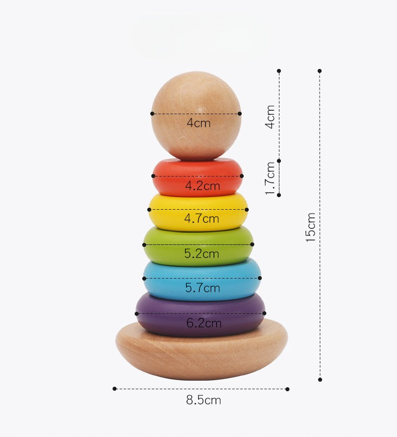 Wooden Early Learning Play Set – 3-in-1 Shape Sorter, Stacker & Bead Maze