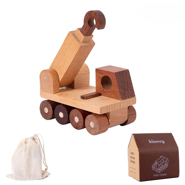 Solid Beech Wood Toy Car