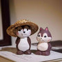 Hand-Carved Wooden Chipmunk Figurine