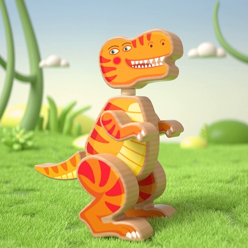Wooden Dinosaur Assembly Puzzle