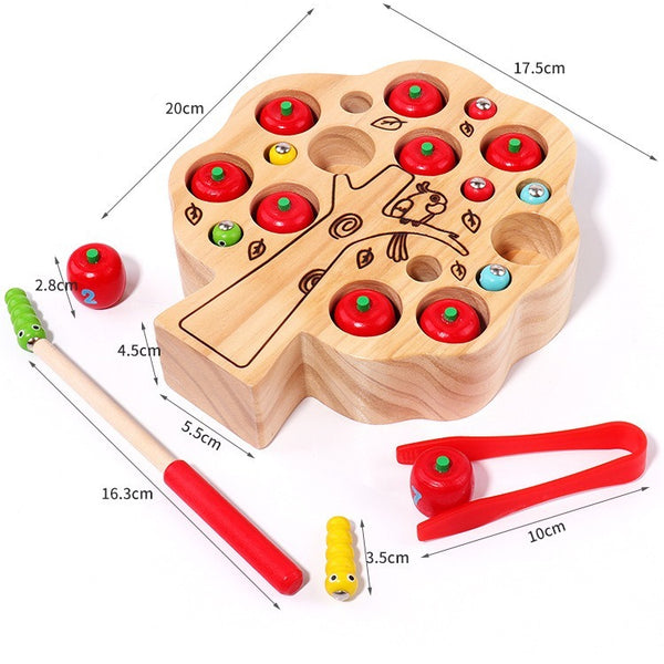 Magnetic Apple Tree Counting and Catching Toy