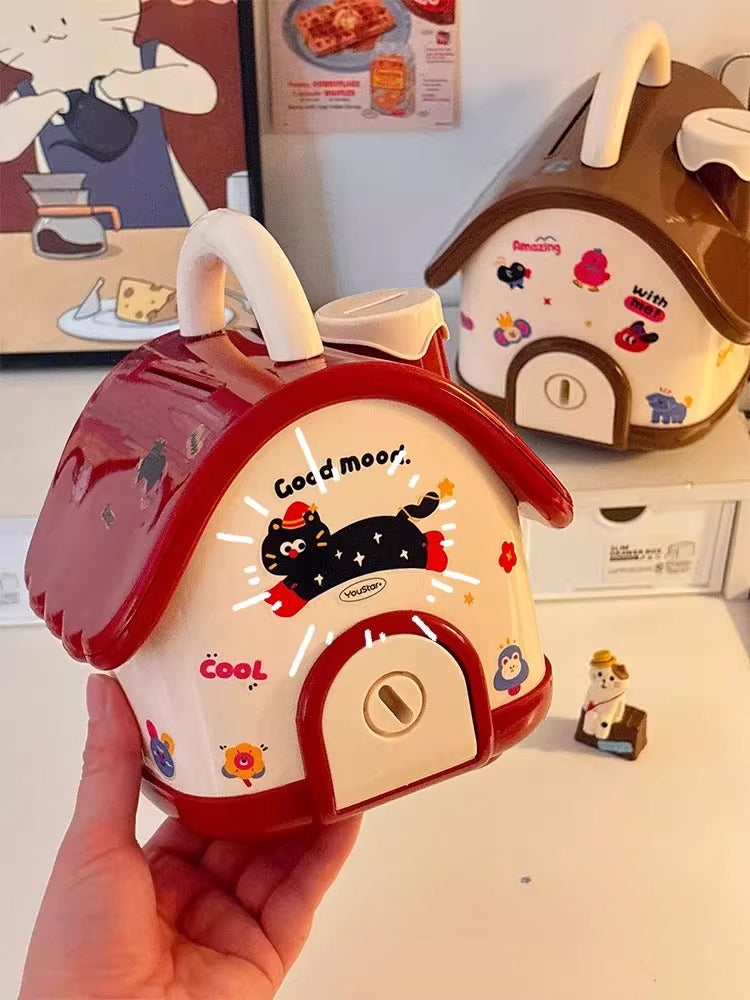 Whimsical Cottage Money Bank