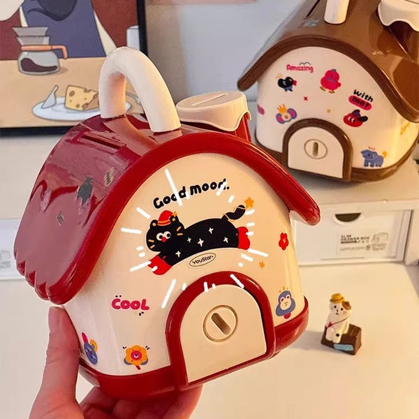 Whimsical Cottage Money Bank