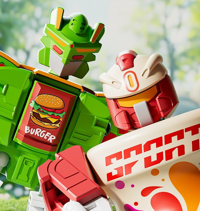 Food Transformation Robot Action Figure Set