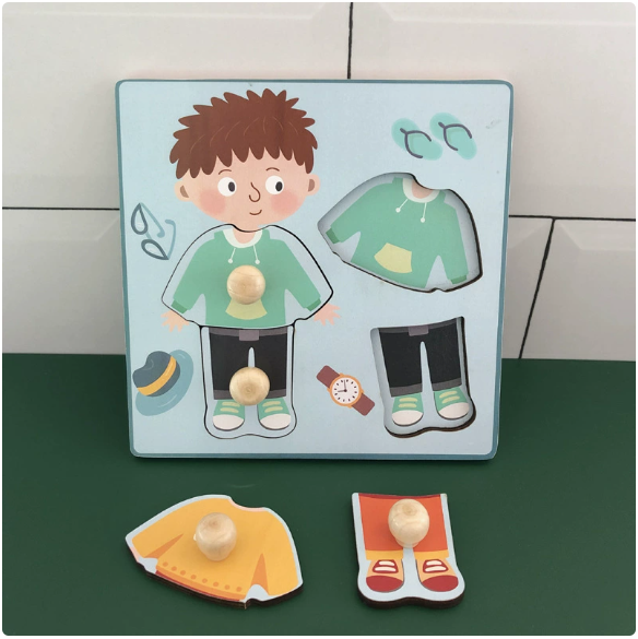 Wooden Peg Puzzle for Early Learning