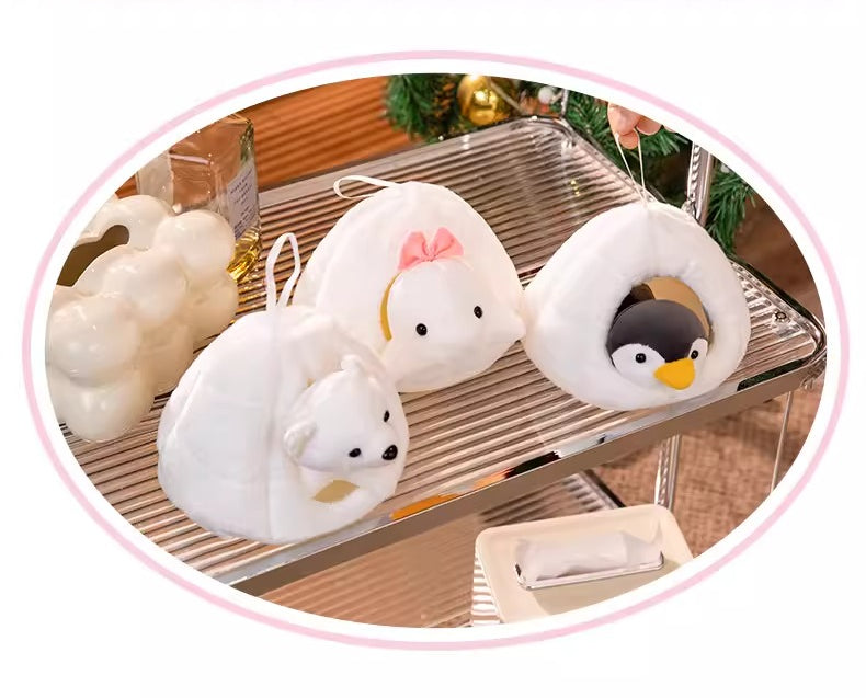 Arctic Animal and Igloo Plush Set