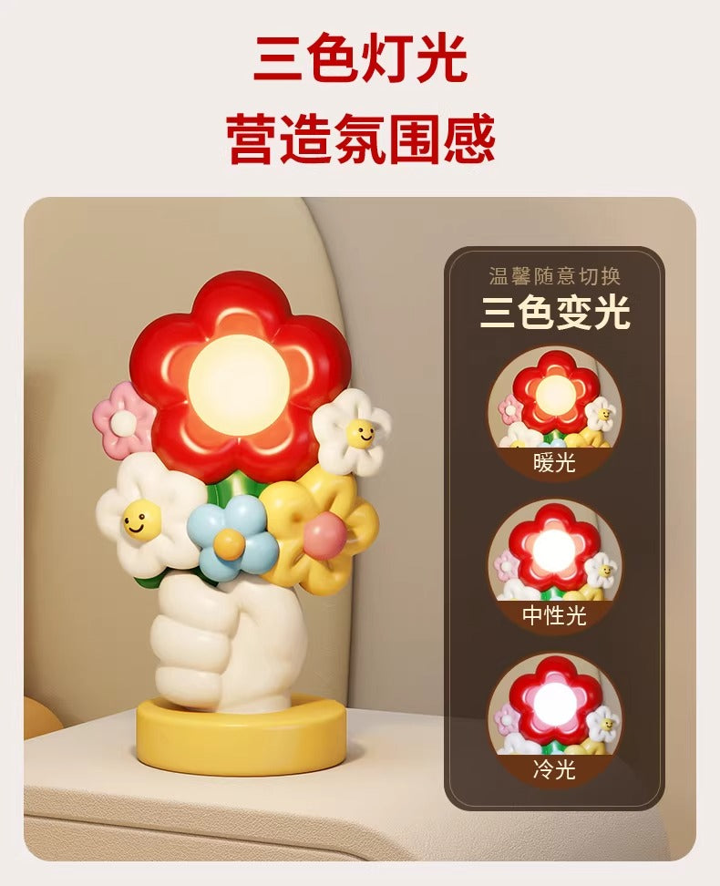 Holding Flowers Figurine Night Light