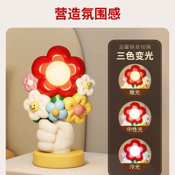 Holding Flowers Figurine Night Light
