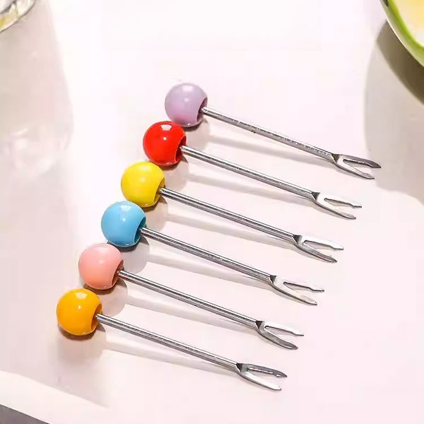 Watermelon Ceramic Fruit Fork Set
