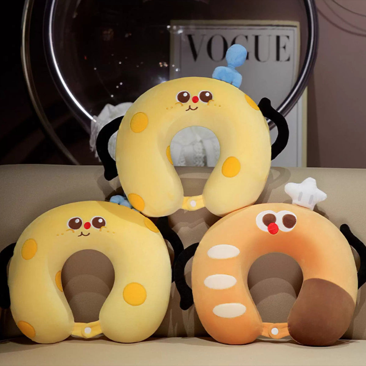 Soft Plush Food-Themed Neck Pillow