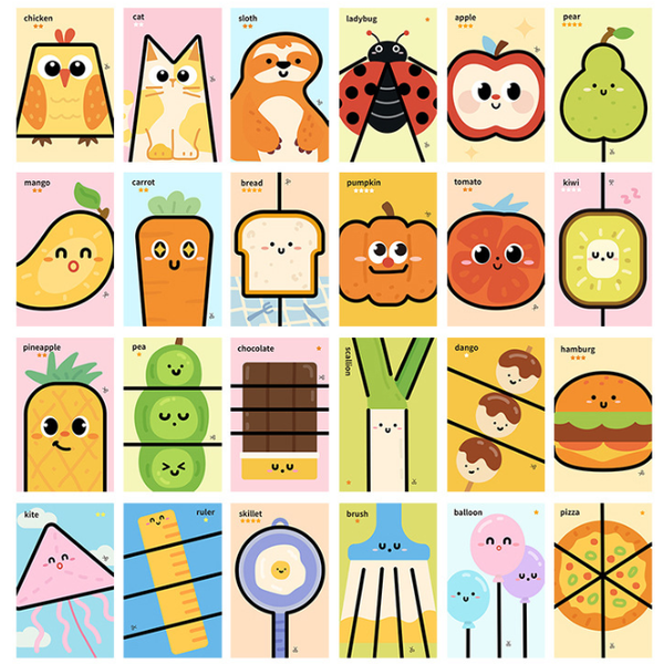 Toddler Paper Cutting Activity Set (60 Sheets)