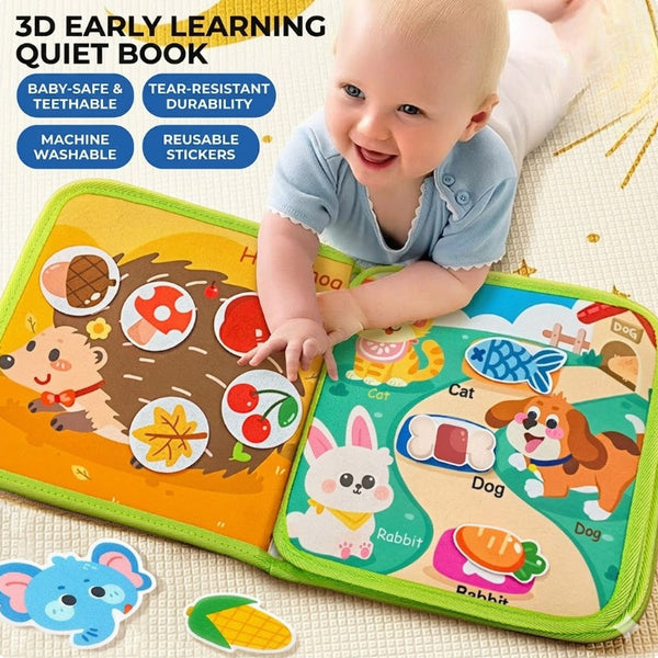 Interactive Fabric Busy Book for Toddlers