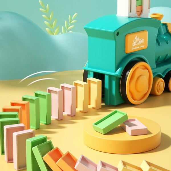 Automatic Domino-Laying Toy Train