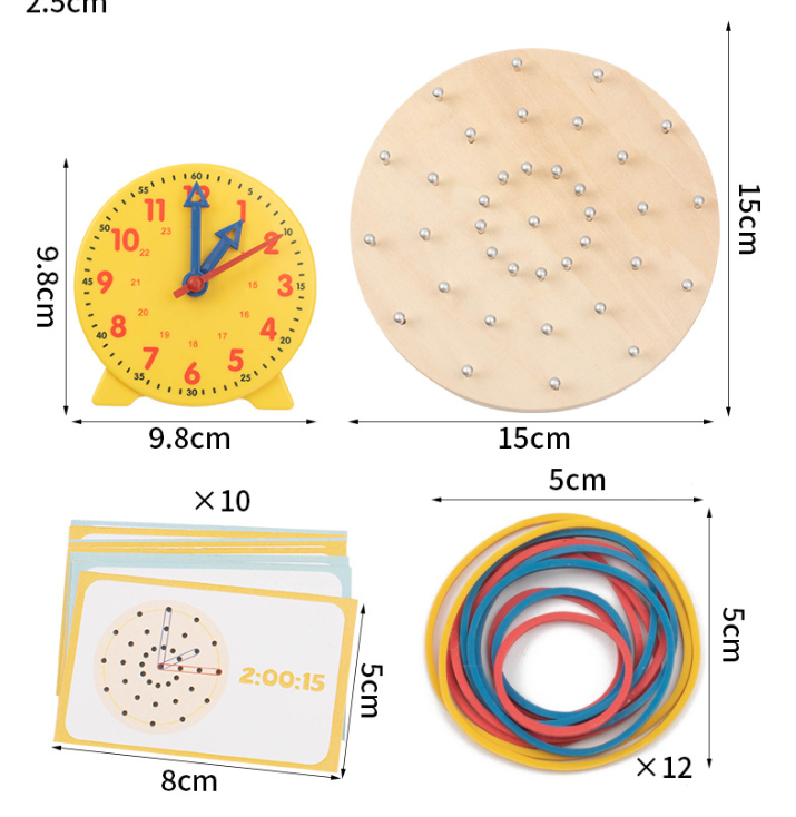Geoboard Clock Learning Set