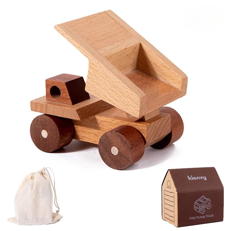 Solid Beech Wood Toy Car