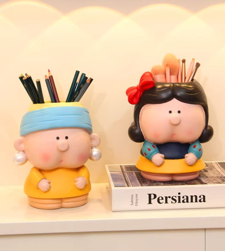 Classical Figure Sculptural Desktop Organizer