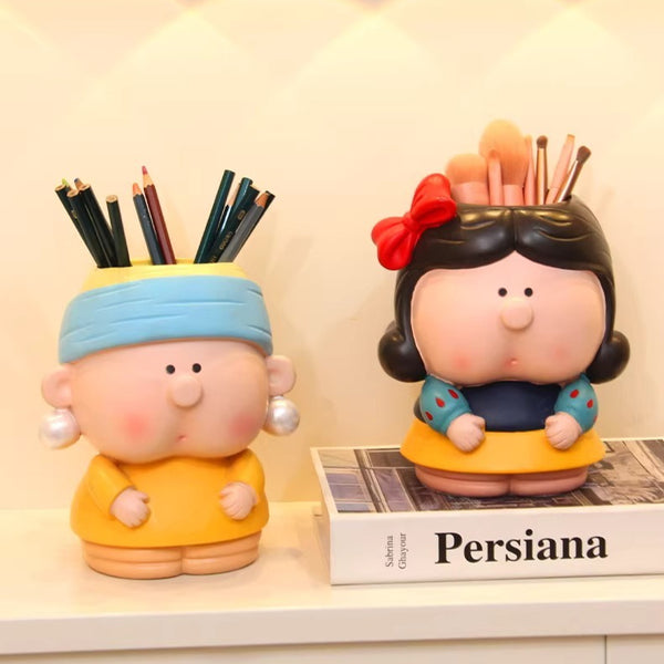 Classical Figure Sculptural Desktop Organizer