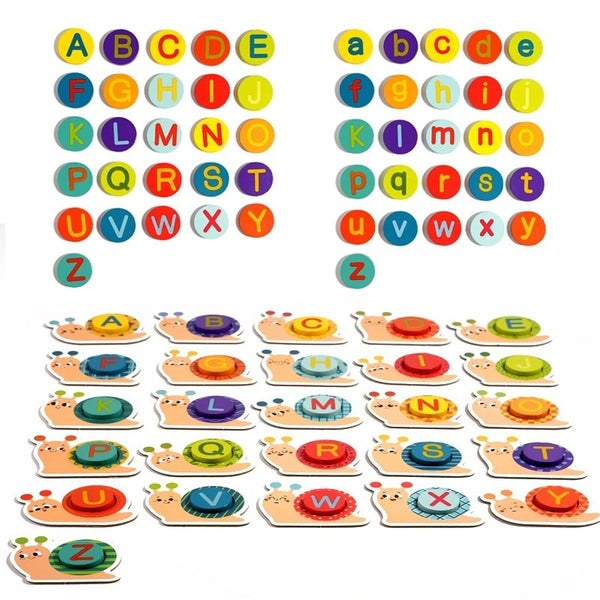 Snail Letters Matching Game for Early Learning