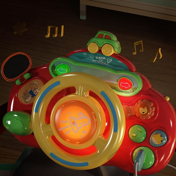 Interactive Toddler Steering Wheel Simulator