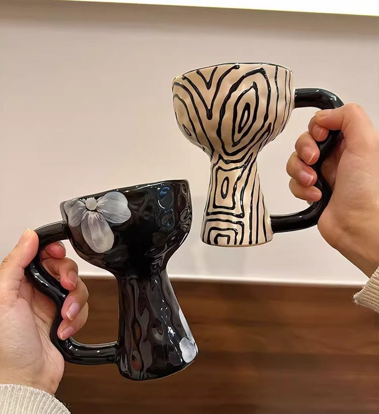 Ceramic Pedestal Goblet Mug