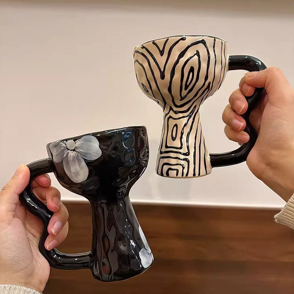Ceramic Pedestal Goblet Mug