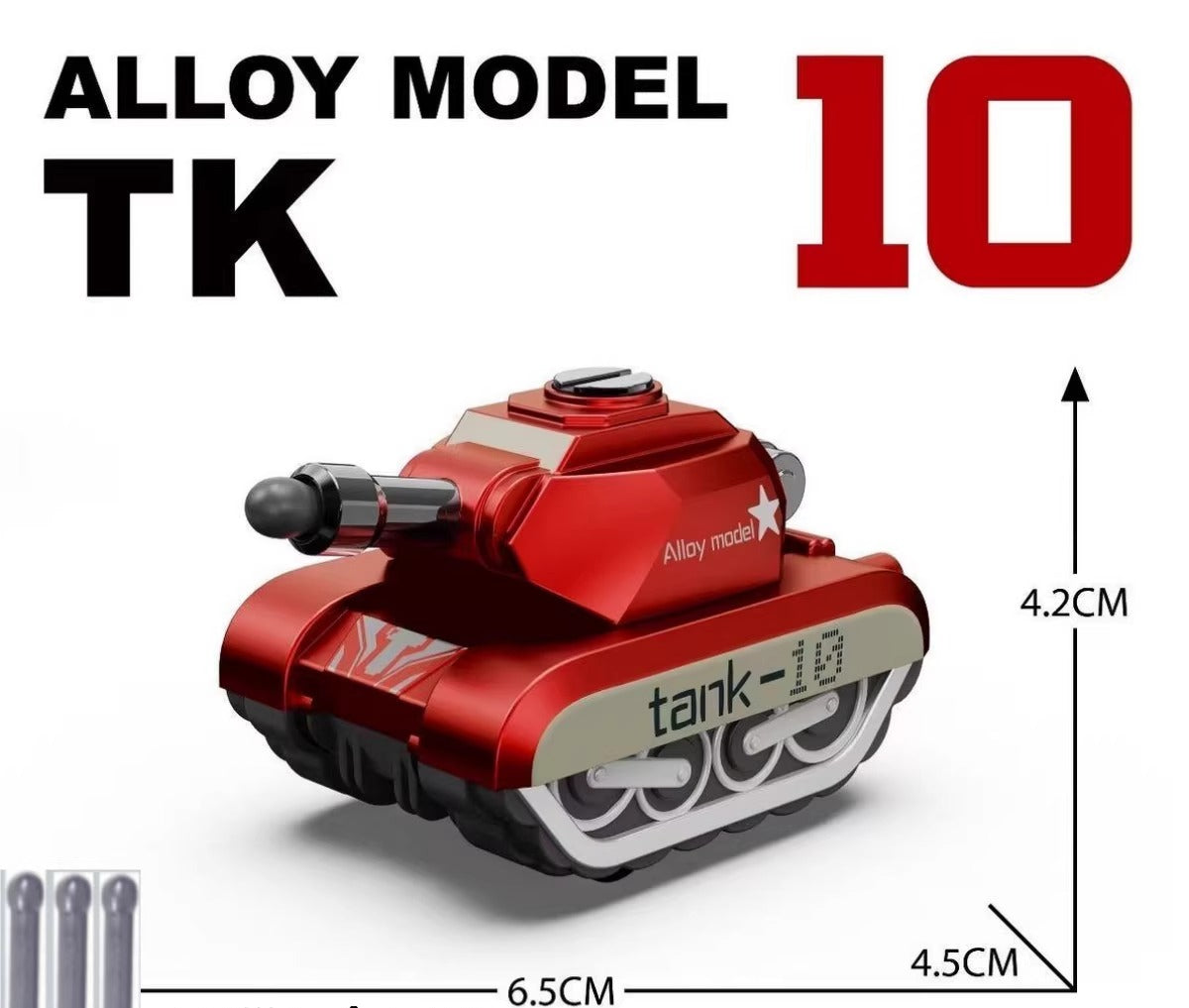 Mini Alloy Pull-Back Tank Model