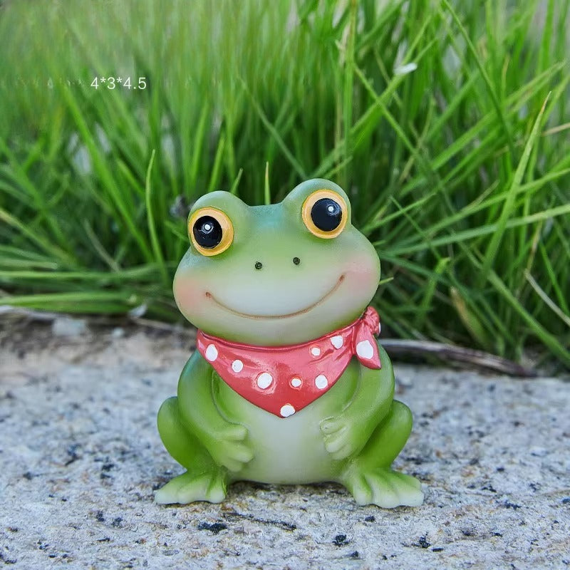 Miniature Garden Frog Figurine
