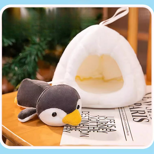 Arctic Animal and Igloo Plush Set