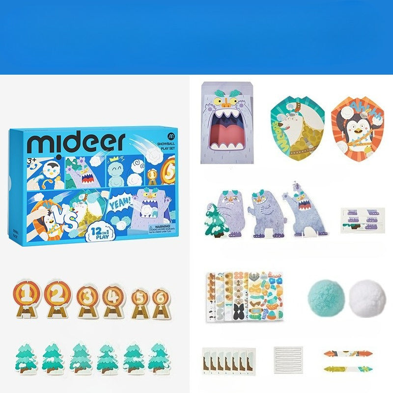 Indoor Snowball Fight & DIY Creative Play Set (24 Soft Balls)