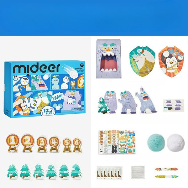 Indoor Snowball Fight & DIY Creative Play Set (24 Soft Balls)