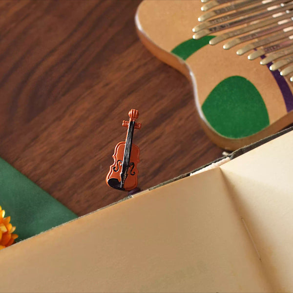 Retractable Violin Musical Bookmark