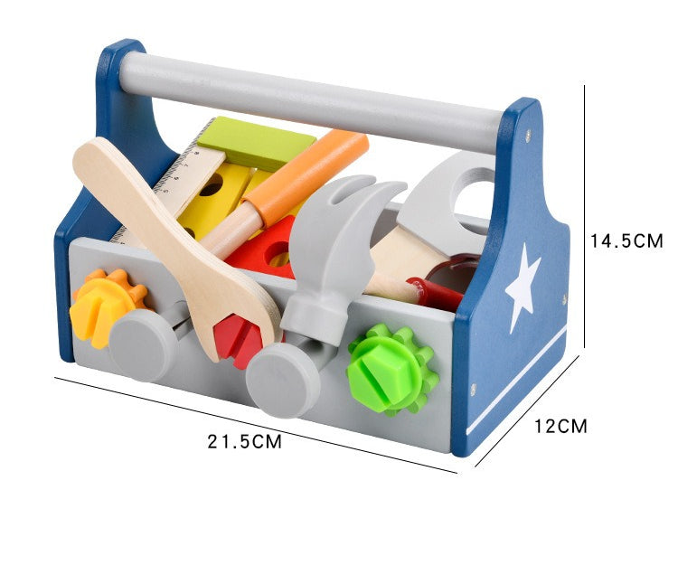 Little Builder’s Wooden Tool Basket – DIY Construction Set